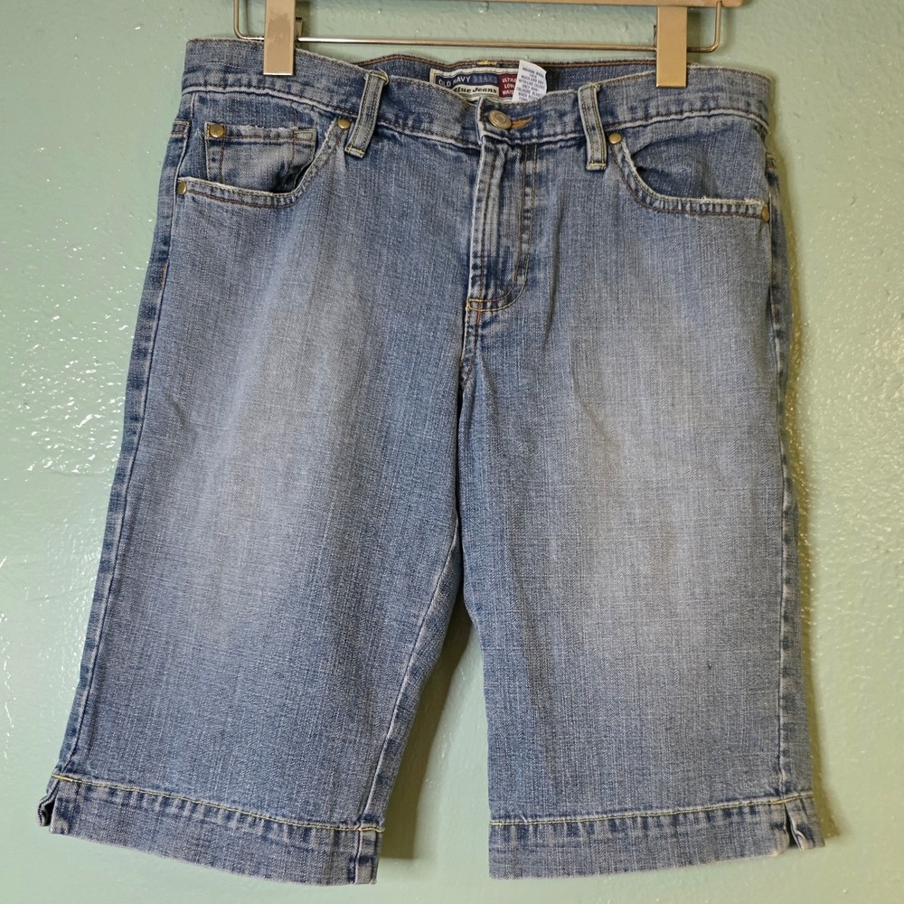 Old Navy Denim Shorts Light Wash Ultra Low Waist Size 6 W30 L13